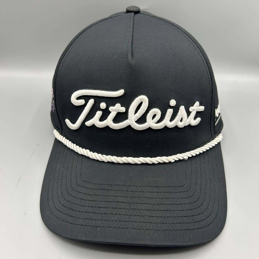 Titleist Golf Hat Men Black Kylie's Kids Foundation Snap Back Cap